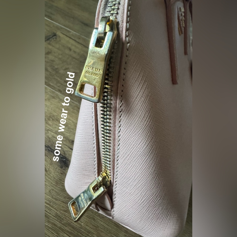 PRADA-AUTHENTIC (Preowned)Pink Saffiano Leather Crossbody Handbag - Picture 12 of 16